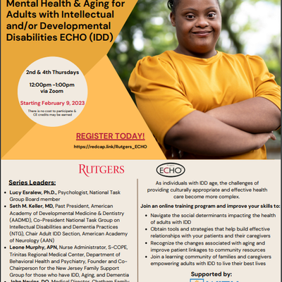 Free Zoom series on Mental Health and Aging for Adults with IDD